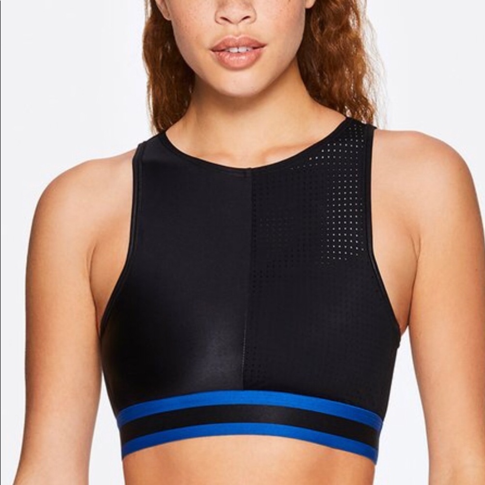 Alala block pyramid sports bra blue